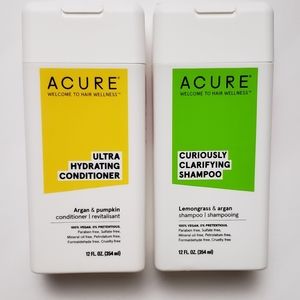 Acure Clarifying Shampoo Acure hydrate conditioner